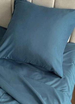 Комплект постільної білизни 1,5-х сп 145*210 19-4227 indian teal (наволочка 50*70) мікрофібра тм arcloud