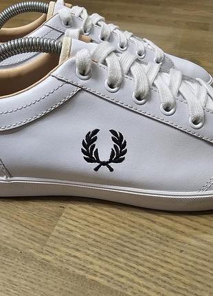 Белые кеды fred perry кожаные 2