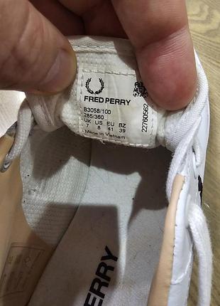 Белые кеды fred perry кожаные 7