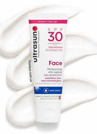 Ultrasun moisturising anti-ageing sun protection face spf30 15ml сонцезахисний антивіковий крем для обличчя