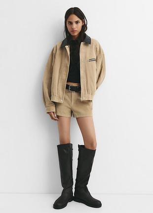 Шикарна вельветова кардура куртка оверсайз pull and bear