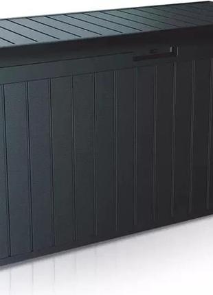 Садовий ящик для зберігання boxe board 290 л, темно-сірий, prosperplast