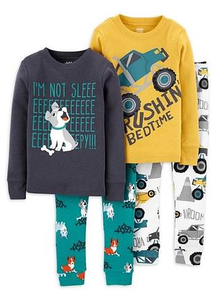 Carters комплект набор хлопковых пижам из 2 шт картерс пижама child of mine dog car