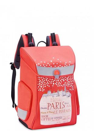 Шкільний рюкзак для дівчинки delsey paris (франція), ортопедичний, 3-5 клас.