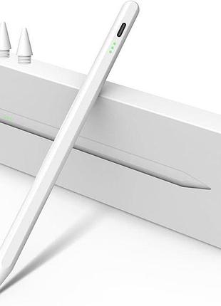 Стилус meko для ipad 2018-2026, быстрая зарядка apple ipad a16 | рейка с функцией отклонения наклона и ладони, совместим с ipad