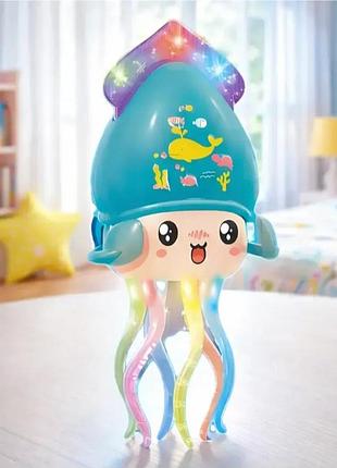 Интересная детская игрушка осьминога🐙 с led подсветкой✨️ и музыкой🎶