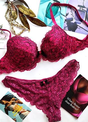 Комплект білизни boux avenue 85c 85b xl 44 16 бюстральтер кружевні трусики