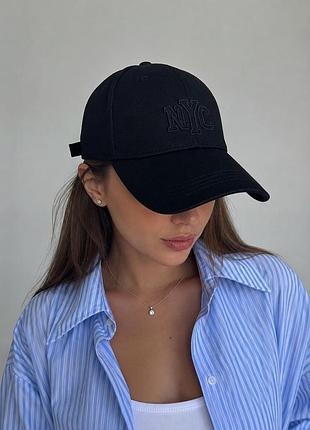 Стильна чорна кепка nyc 🖤