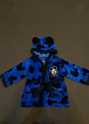 Дитячий плюшевий халат disney mickey mouse 12–18 міс.