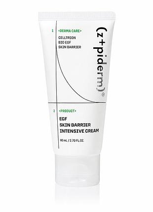 Відновлюючий дерматологичний барʼєрний крем для обличчя zipiderm egf skin barrier intensive cream 80 мл — крем з egf, 5 церамідами, sodium dna