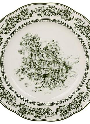 Тарелка фарфоровая d22*2.5см heritage toile collection green