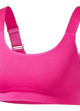 Спортивный топ бесшовный со съемными вкладками для женщины crivit lycra® 434748 xl розовый