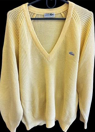 Винтажный джемпер унисекс chemise lacoste l made in spain