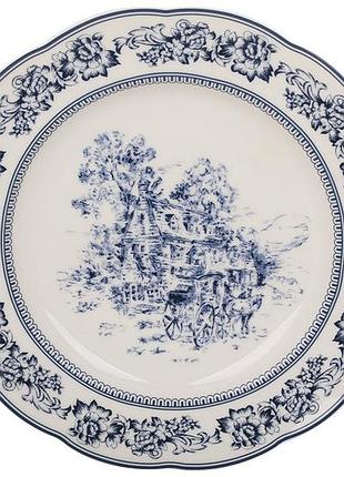 Тарелка фарфоровая d22*2.5см heritage toile collection blue