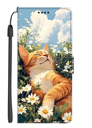 Магнитный чехол-книжка с подставкой для redmi 7а