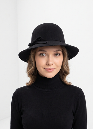 Чорний вовняний капелюх koan accessories (made in italy)