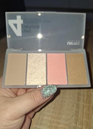 Ln pro 4steps contour face palette,101