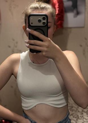 Топ zara в рубчик