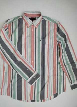 Мужская рубашка Tommy hilfiger oxford regatta stripe оригинал размер m