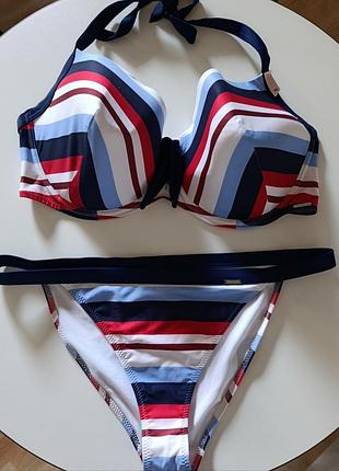 Раздельный купальник в полоску, boux avenue, 75g, 70h, на поролоне, с косточками