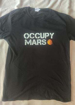 Футболка ocuppy mars ilon mask space x