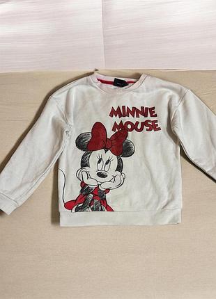 Утеплений світшот disney з мінні маус (байка) зріст 116 см