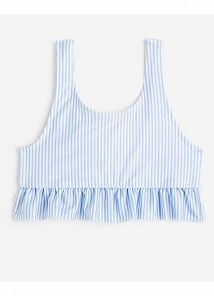 Верхняя часть купальника с рюшами для девочки h&m 1148596-001-1 098-104 см (2-4 years) голубой
