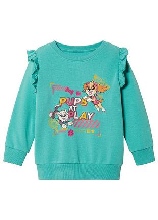 Свитшот двунитка для девочки disney щенячий патруль 461541 110-116 см (4-6 years) бирюзовый