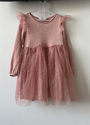 Пишна рожева сукня h&m для дівчинки