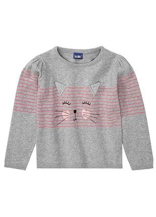 Джемпер из мягкой пряжи для девочки lupilu lidl 382073 086-92 см (12-24 months) серый