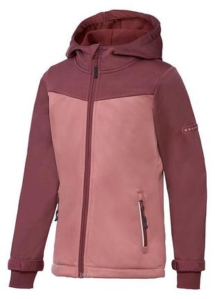 Куртка softshell (софтшел) водоотталкивающая и ветрозащитная для девочки crivit bionic-finish® eco 358145 122-128 см (6-8 years)
