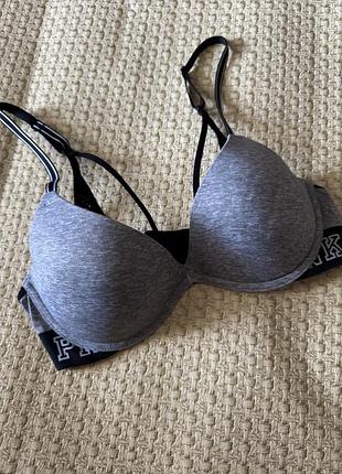 Меланжевый бюстгальтер victoria's secret pink