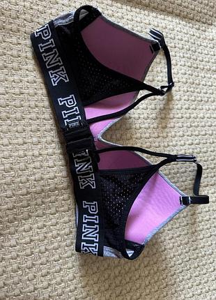 Меланжевый бюстгальтер victoria's secret pink