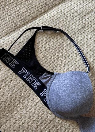 Меланжевый бюстгальтер victoria's secret pink