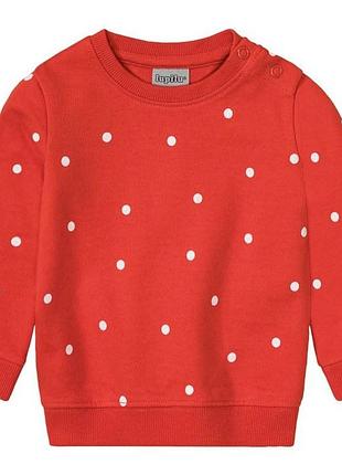 Світшот двунитка для дівчинки lupilu lidl 413721 062-68 см (2-6 міс.) червоний