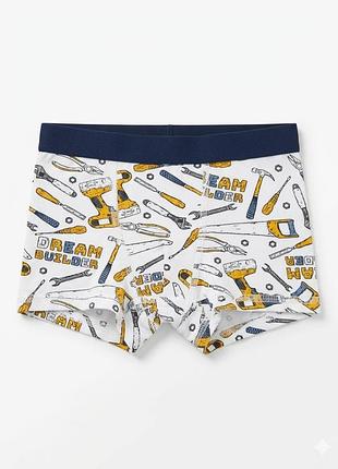 Трусики-боксери для хлопчика h&m 0785948-3 098-104 см (2-4 years) білий