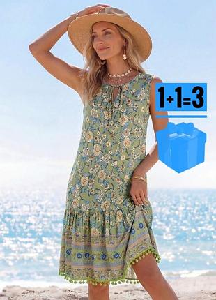 Сукня в квітковий принт shein xl віскоза