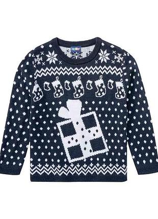 Свитер с рождественским принтом для мальчика lupilu lidl 390650 110-116 см (4-6 years) темно-синий
