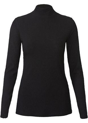 Гольф-водолазка в рубчик для женщины esmara lycra® 428044 m черный