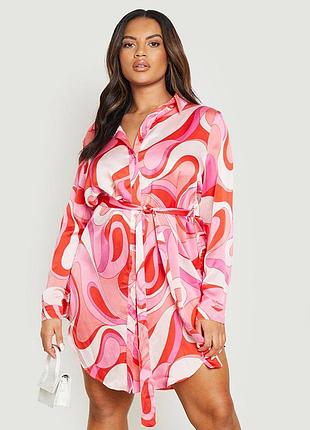 Сукня сорочка з поясом boohoo 22