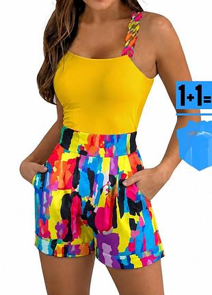 Яскраві шорти в принт shein l
