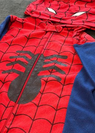 🕷️ флісовий комбінезон-піжама spider-man | людина-павук | дитячий костюм із капюшоном