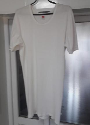 Con- ta
46/ xxxl/54
женское белое хлопковое платье футболка
100% бавовна 
идеальное состояние ( состояние новой)