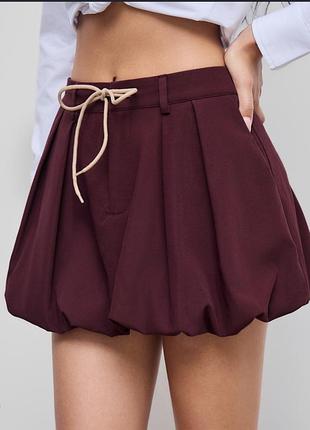 Трендова спідниця балон міні, zara, розміру м