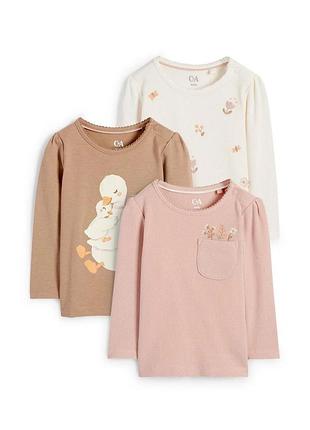 🎀 кофта для дівчинки, набір з 3 шт | c&a