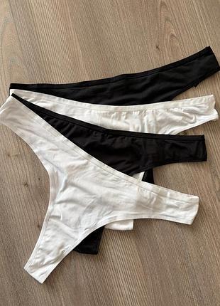 Мʼякі еластичні трусики стринги комплект primark