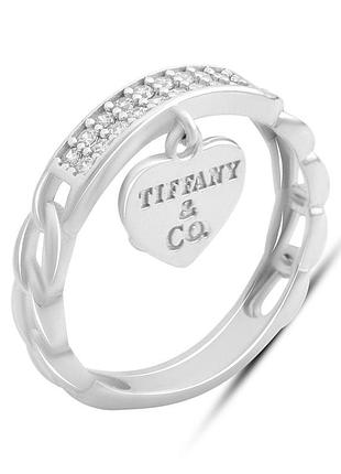 Срібне кільце komilfo з фіанітами 0.18ct, вага виробу 2,26 г (2197744) 18.5 розмір 2.06, 16.5