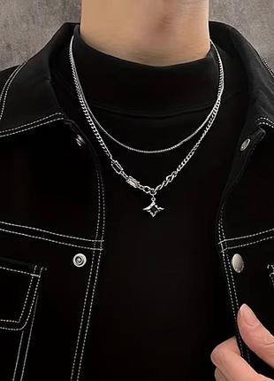 Стильное ожерелье k-pop унисекс stainless steel