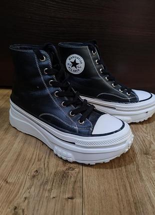 Кеды кожаные высокие