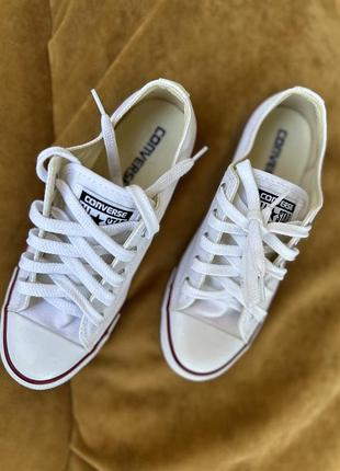 Жіночі кеди текстильні converse низькі білі 36 розмір 22,5 см